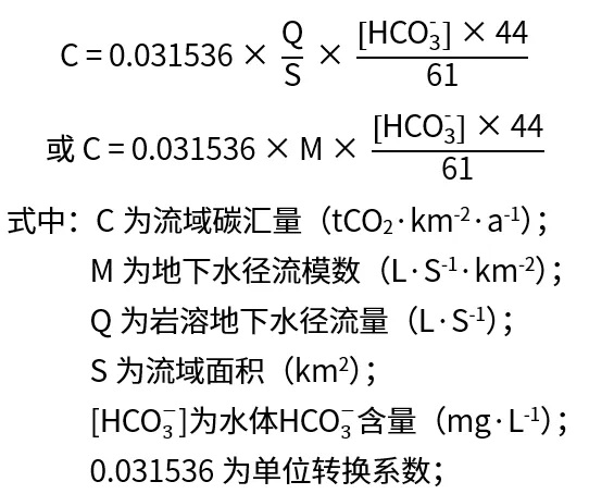 巖溶生態系統碳儲量計算公式 巖溶生態系統碳儲量計算公式